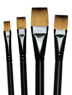 Majestic Royal and Langnickel Short Handle Paint Brush Set, Glaze Wash, 4 Piece