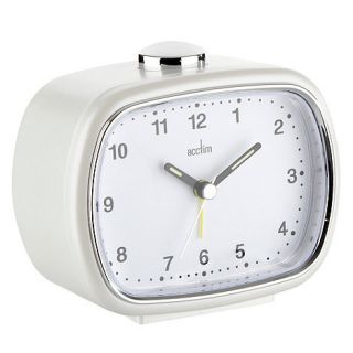 Acctim White Tammi bell alarm clock