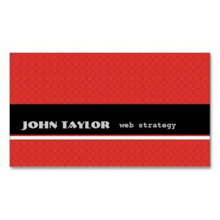 Bold Sharp Brilhant Red Modern Masculine Business Card