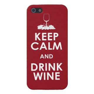 Keep Calm and drink wine grapes alcohol social dri iPhone 5 Cover