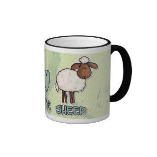 peace love sheep mug