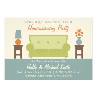 Housewarming Party Invitation   Living Room Sofa