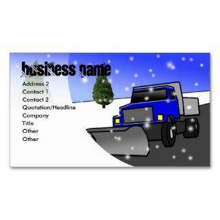 snow plow blue, Business Name, Address 2, ContaBusiness Card Template