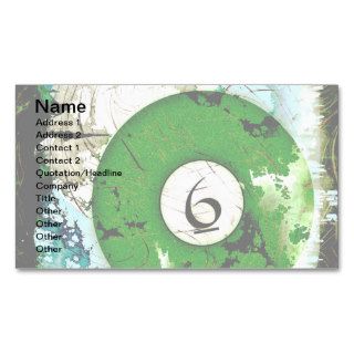 BILLIARDS BALL NUMBER 6 BUSINESS CARD