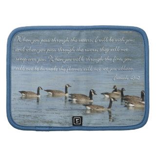 Isaiah 432 Bible Verse with Swimming Geese Folio Planners