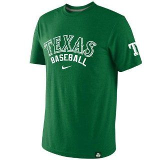 Texas Ranger T Shirts  Nike Texas Rangers St. Paddy's Day Premium Tri Blend T Shirt   Kelly Green  Sports Fan Apparel  Sports & Outdoors