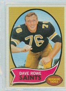 1970 Topps Football 101 Dave Rowe Saints Near Mint at 's Sports Collectibles Store