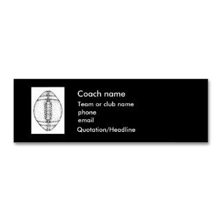 Coach Contact Card   Football   Customized Business Cards
