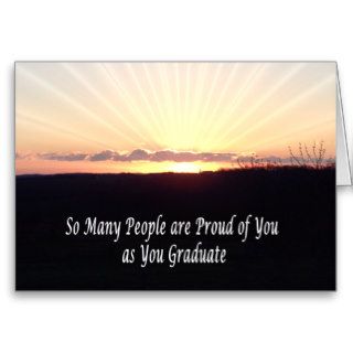 Graduation sunrise card