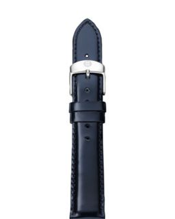 18mm Patent Leather Watch Strap, Navy   MICHELE   Navy (18mm )