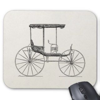 Vintage 1800s Carriage Horse Drawn Antique Buggy Mousepads