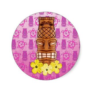 Hawaiian Tiki Mask Sticker
