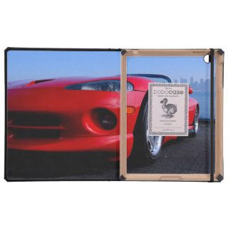 Red Muscle Car at Alki beach Seattle,WA iPad Cases