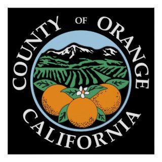 Orange county seal print
