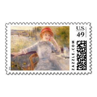 Alphonsine Fournaise  at The Grenouillere, 1879 Postage