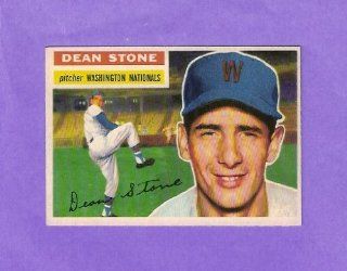 Dean Stone 1956 Topps Baseball (Near Mint and Clean) (Washington Nationals) 
