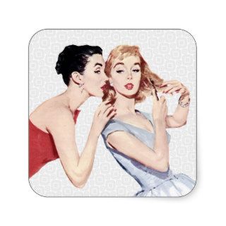 Retro 1950s Women Gossipers Sticker