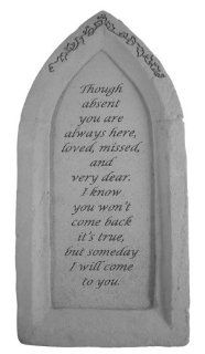 Though Absent You Are Always Here Memorial Stone  Outdoor Decorative Stones  Patio, Lawn & Garden