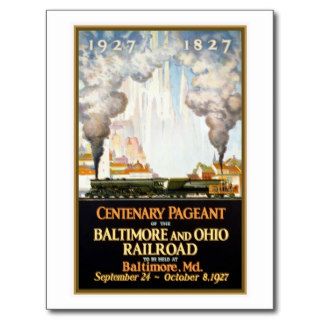 Baltimore Ohio   Vintage Travel Poster of USA Postcard