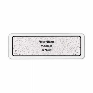 White Lace Fabric  Background Template Custom Return Address Labels