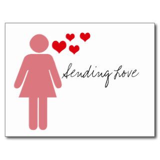 Sending Love Postcard
