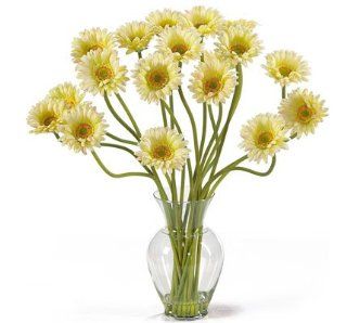 Nearly Natural Gerber Daisy Liquid Illusion Silk Flower Arrangement   Artificial Mixed Flower Arrangements