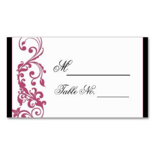 Honeysuckle Pink Rounded Corner Wedding Place Card Business Card Templates