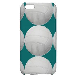 Volleyball Pattern on Aqua Green or any color iPhone 5C Covers