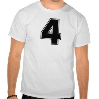 Number 4 front and backside print t shirt