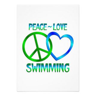 Peace Love SWIMMING Card