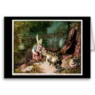 The Little Old Man of the Woods Mural Vintage Card