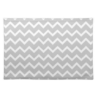 Gray and White Zigzag Stripes. Placemats