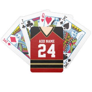 Hockey Jersey Custom Name/Number Playing Cards