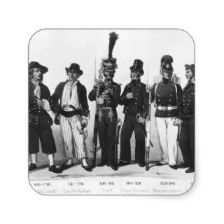 Costumes of French marines 1680 to 1854 Stickers