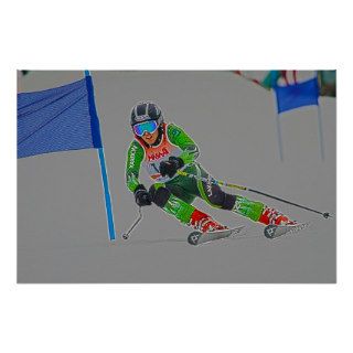 Alpine Skiing Poster D1368 154