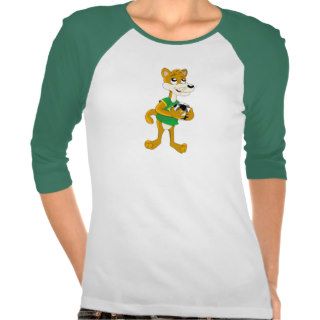 Ladies T Shirt with cougar cartoon