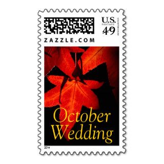 October Wedding Fall Wedding Invite Stamps