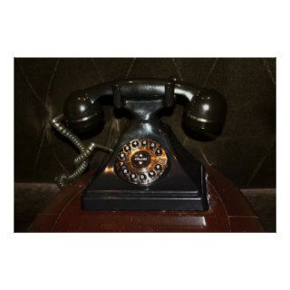 Old Vintage Dial up Phone Print