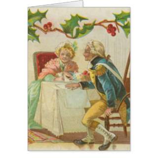 Vintage Revolutionary War Christmas Card
