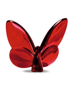 Lucky Red Mirror Butterfly   Baccarat