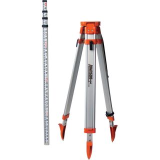 Johnson Level & Tool Universal Tripod/Grade Rod Kit, Model 40 6350