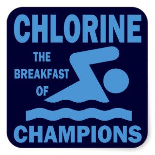 Chlorine The Breakfast of Champions Square Sticker