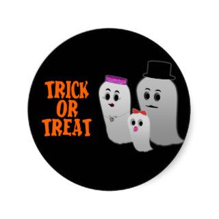 Halloween Ghost Family Round Sticker