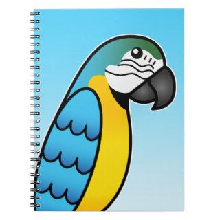 Blue And Yellow Cartoon Macaw Parrot Bird Journal