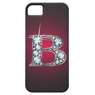 "B" Diamond Bling iPhone 5 "Barely There" Case iPhone 5 Cases