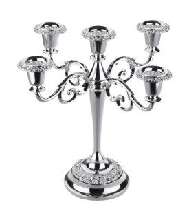 Candelabra Silver Plated British Made Baroque Style with Special Tarnish Resistant Finish That Never Needs Silver Polishing Made in England  