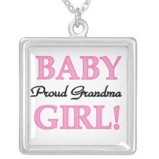 Proud Grandma Baby Girl Gifts Custom Necklace