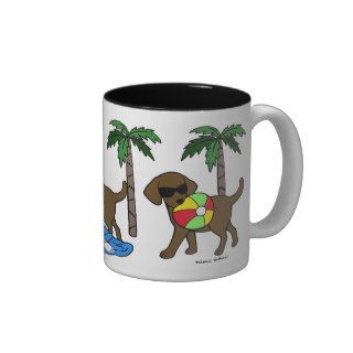 Cool Chocolate Labradors Coffee Mug