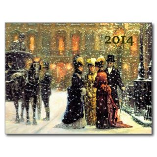 2014 Calendar. Christmas / New Year 2014 Postcard