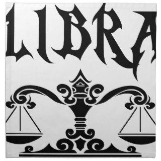 Libra black letters.png cloth napkins